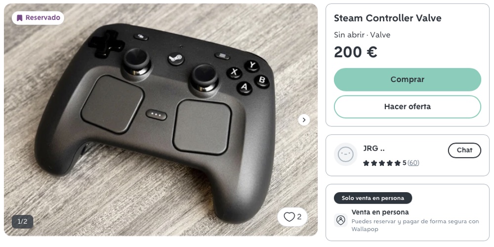 Steam Controller listed for €220 on Wallapop - more than 2.5x the retail price